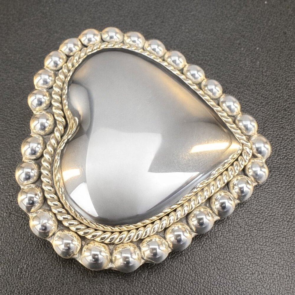 🤍✨ 925 STERLING SILVER HEART BROOCH ✨🤍
